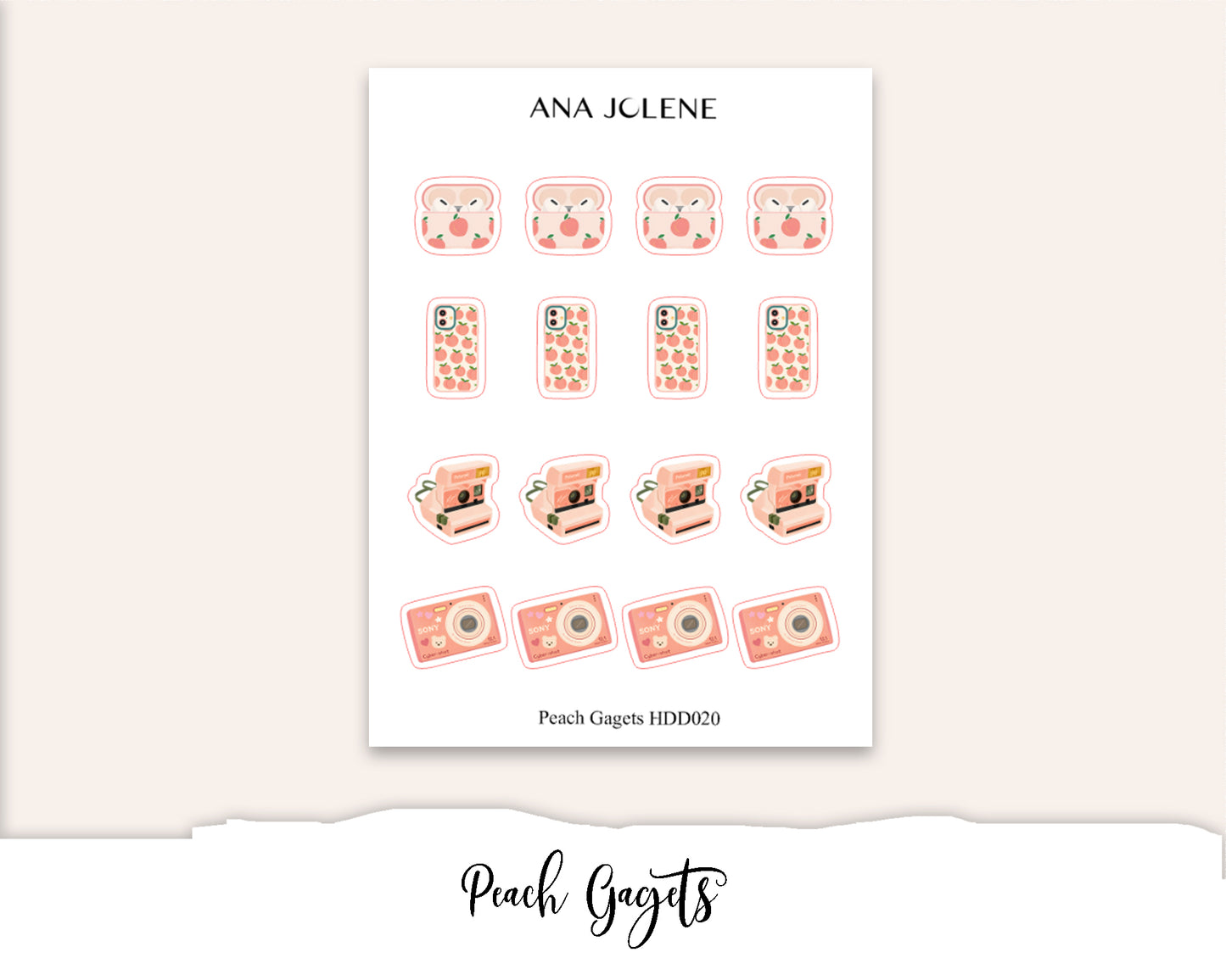 PEACH Deco Stickers