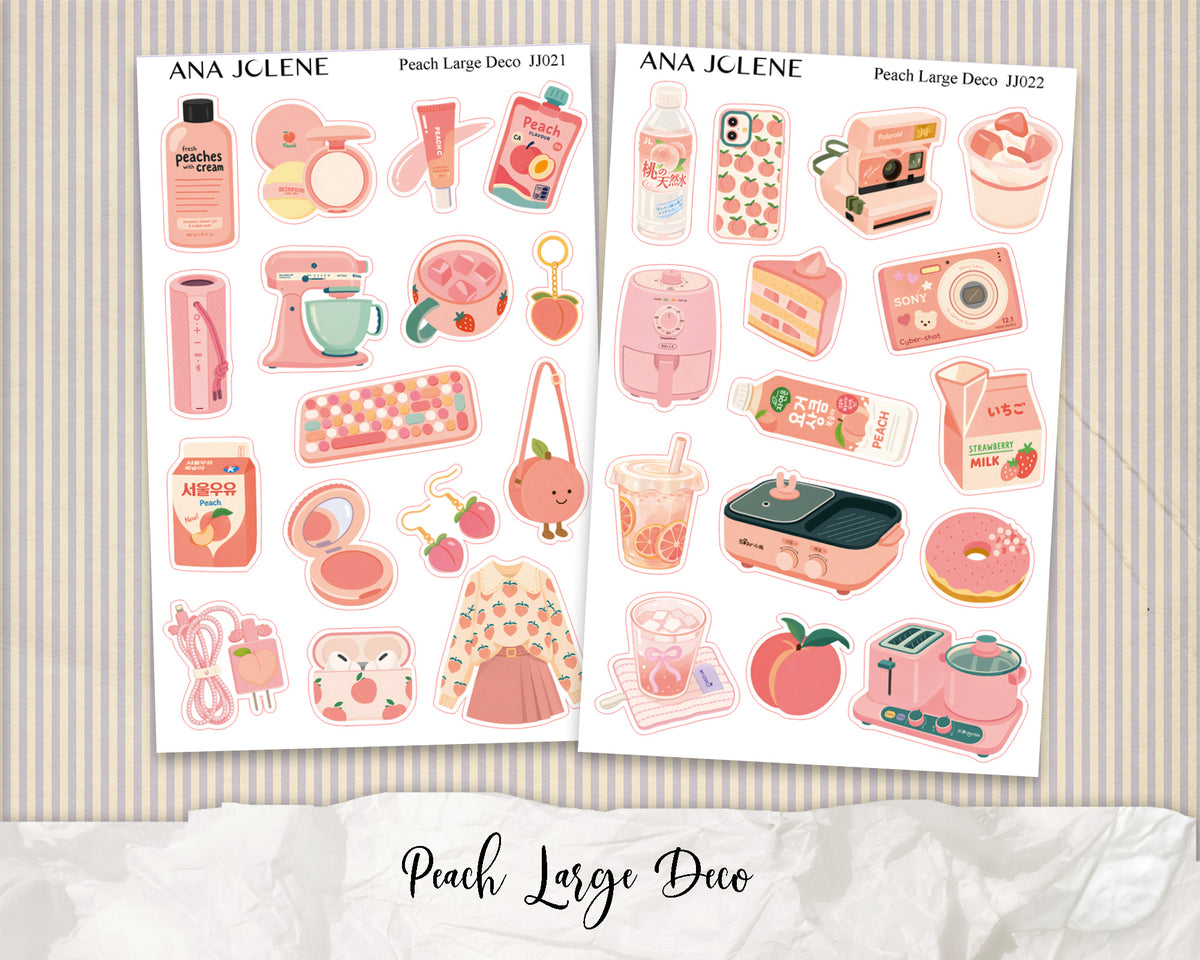 PEACH Large Deco Stickers