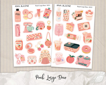 PEACH Large Deco Stickers
