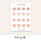 PEACH Deco Stickers