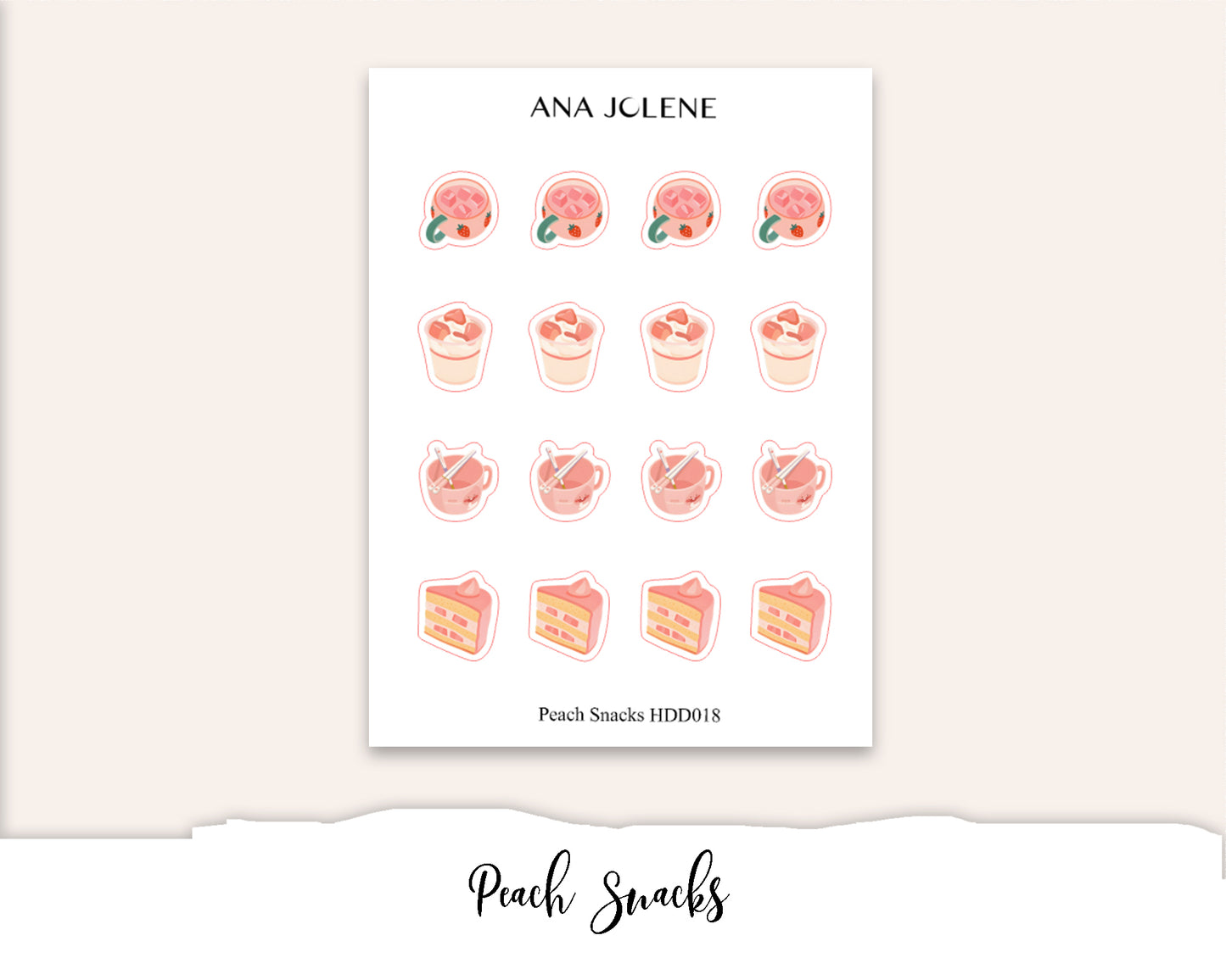 PEACH Deco Stickers