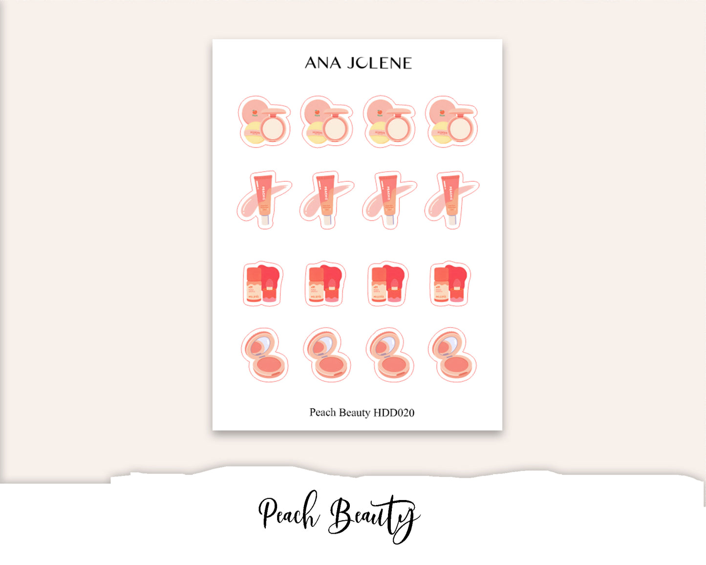 PEACH Deco Stickers