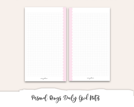 Personal Rings Daily Grid Notes Printable