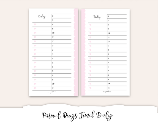 Personal Rings Timed Daily Printable