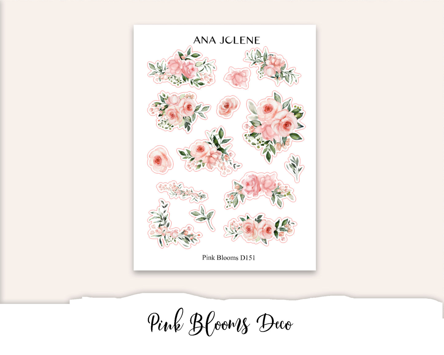 PINK BLOOMS Deco Stickers