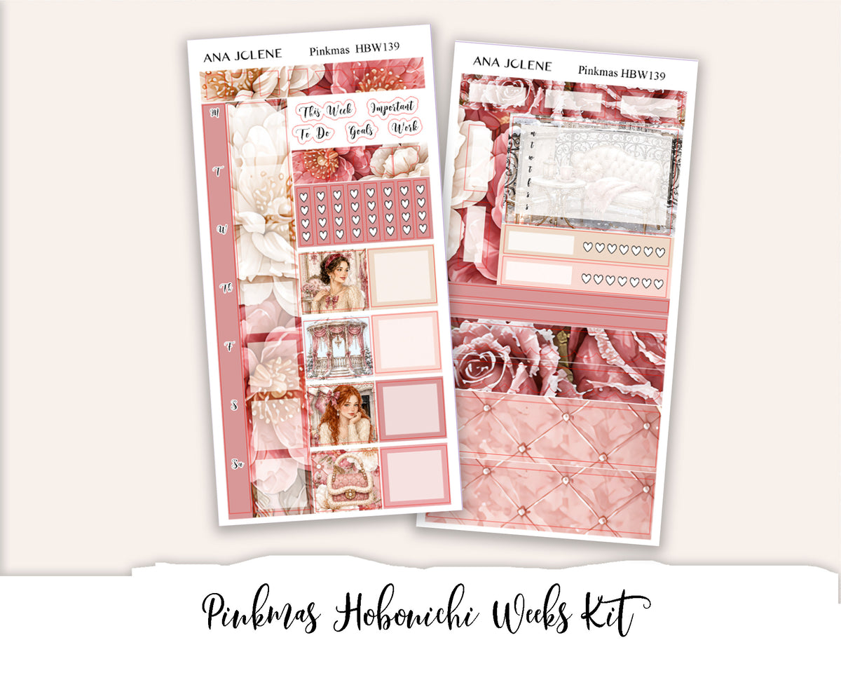 PINKMAS Hobonichi Weeks Planner Sticker Kit