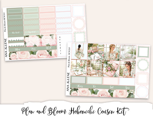 PLAN AND BLOOM Hobonichi Cousin Weekly Planner Sticker Kit