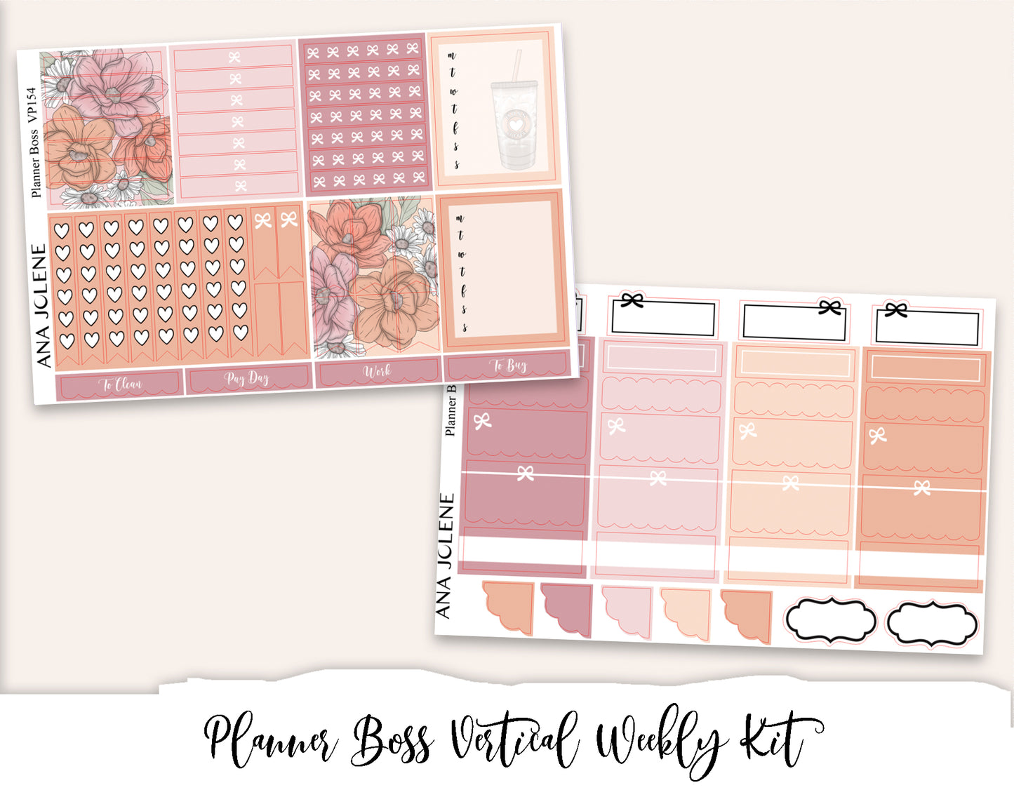 PLANNER BOSS Planner Sticker Kit (Vertical Weekly)