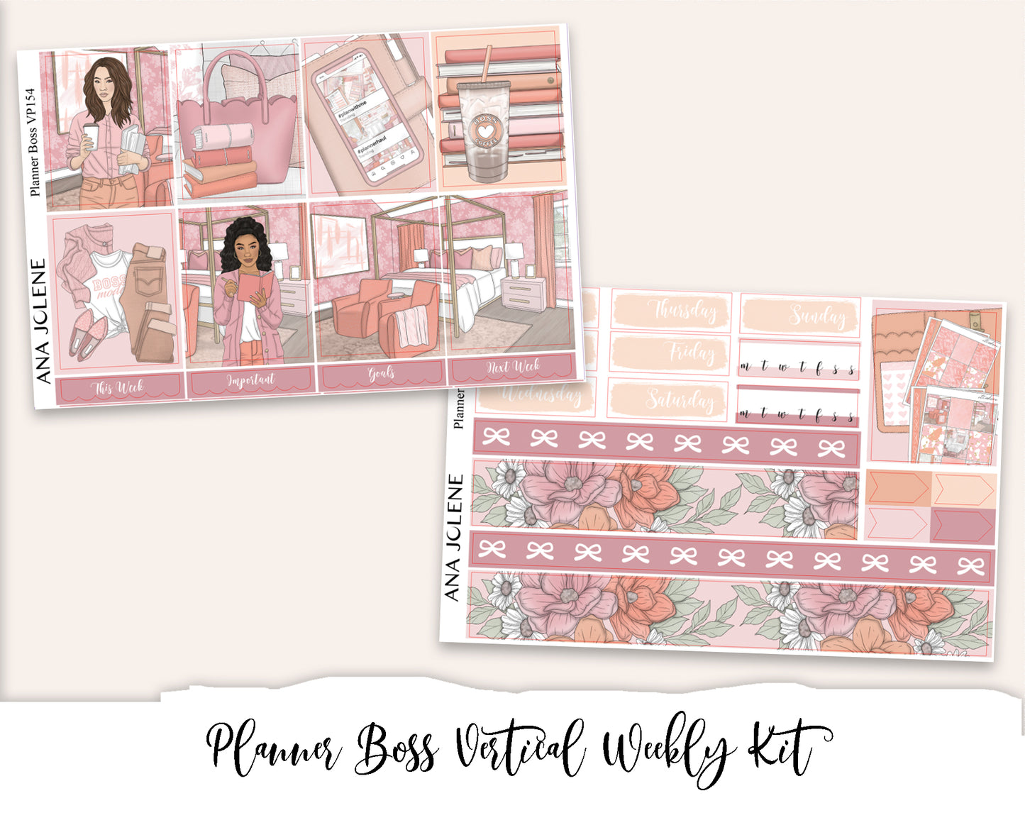 PLANNER BOSS Planner Sticker Kit (Vertical Weekly)