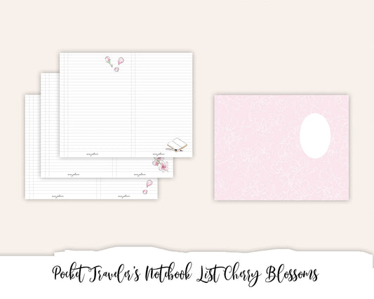 Pocket Traveler's Notebook Printable - List Cherry Blossoms
