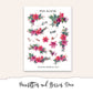 POINSETTIAS AND BERRIES Planner Sticker Kit (Vertical Weekly)