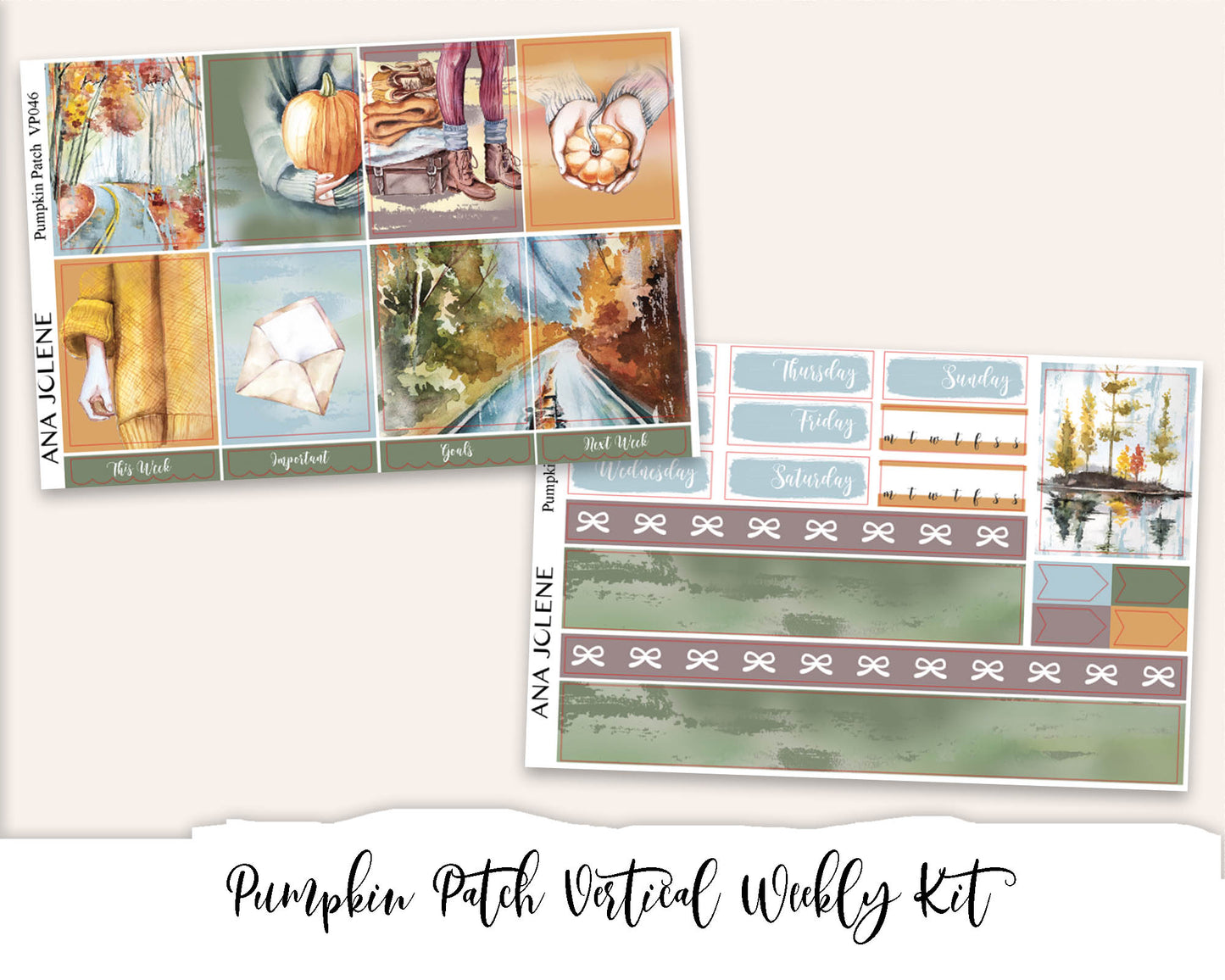 PUMPKIN PATCH Planner Sticker Kit (Vertical Weekly)