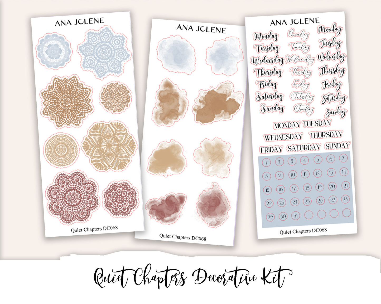 QUIET CHAPTERS  Decorative Planner Sticker Kit (Deluxe Edition)