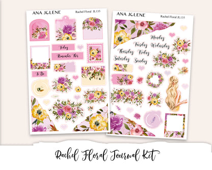 RACHEL FLORAL Full Journal Sticker Kit