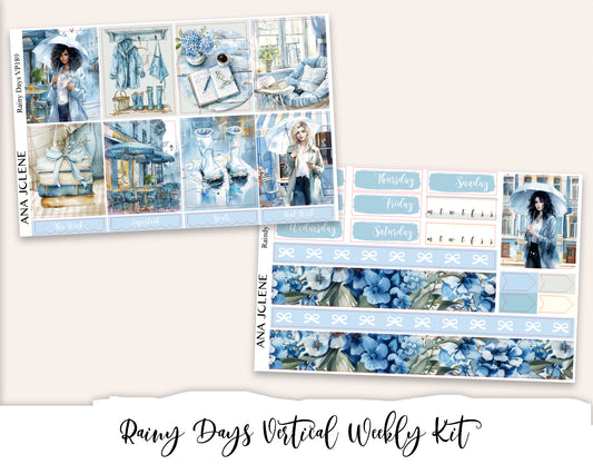 RAINY DAYS Planner Sticker Kit (Vertical Weekly)