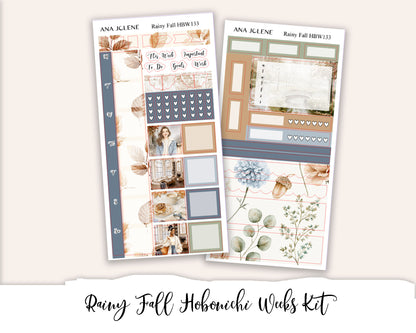 RAINY FALL Hobonichi Weeks Planner Sticker Kit