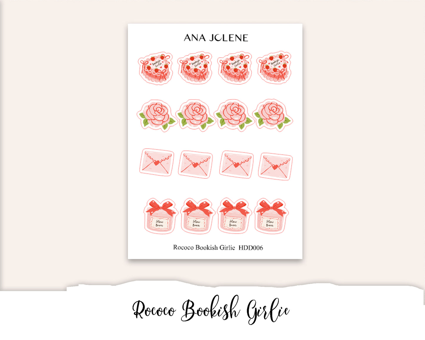 ROCOCO BOOKS Deco Stickers
