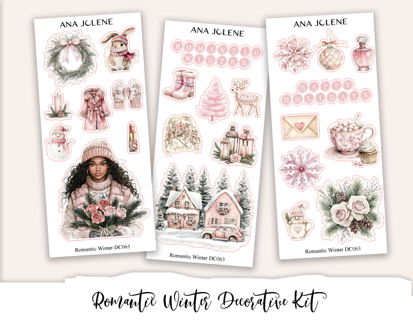 ROMANTIC WINTER Decorative Planner Sticker Kit