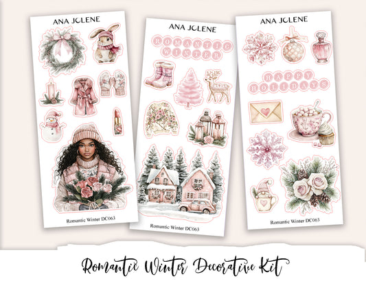 ROMANTIC WINTER Decorative Planner Sticker Kit