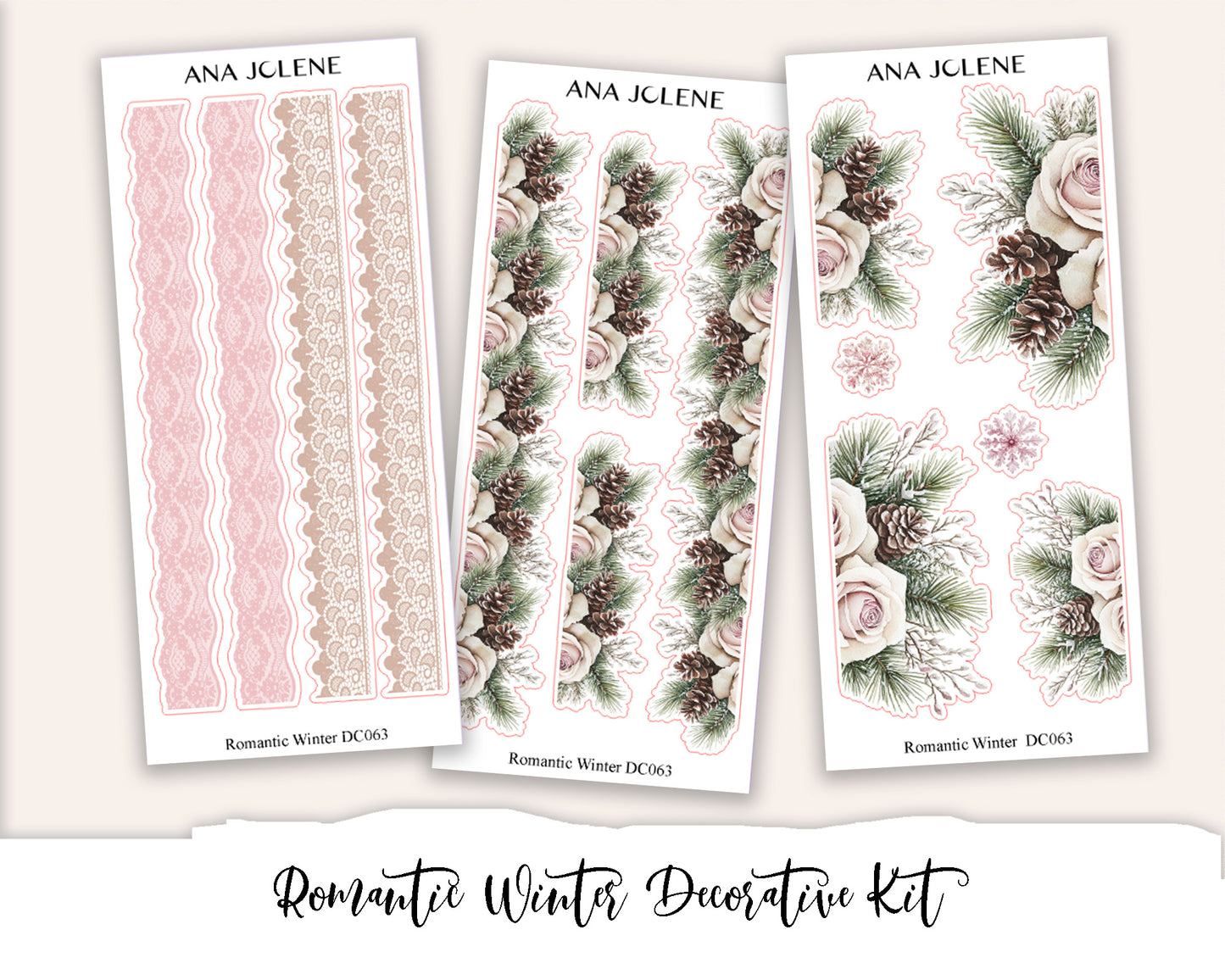 ROMANTIC WINTER Decorative Planner Sticker Kit