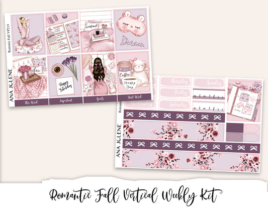 ROMANTIC FALL Planner Sticker Kit (Vertical Weekly)