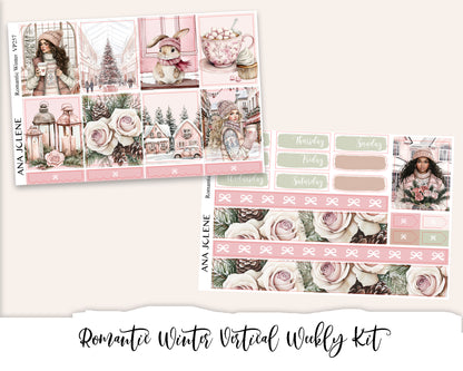 ROMANTIC WINTER Planner Sticker Kit (Vertical Weekly)