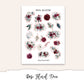 ROSE FLORAL Planner Sticker Kit (Vertical Weekly)