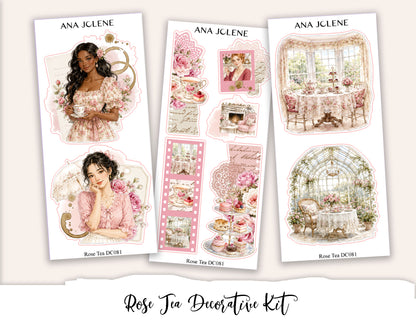 ROSE TEA Decorative Planner Sticker Kit