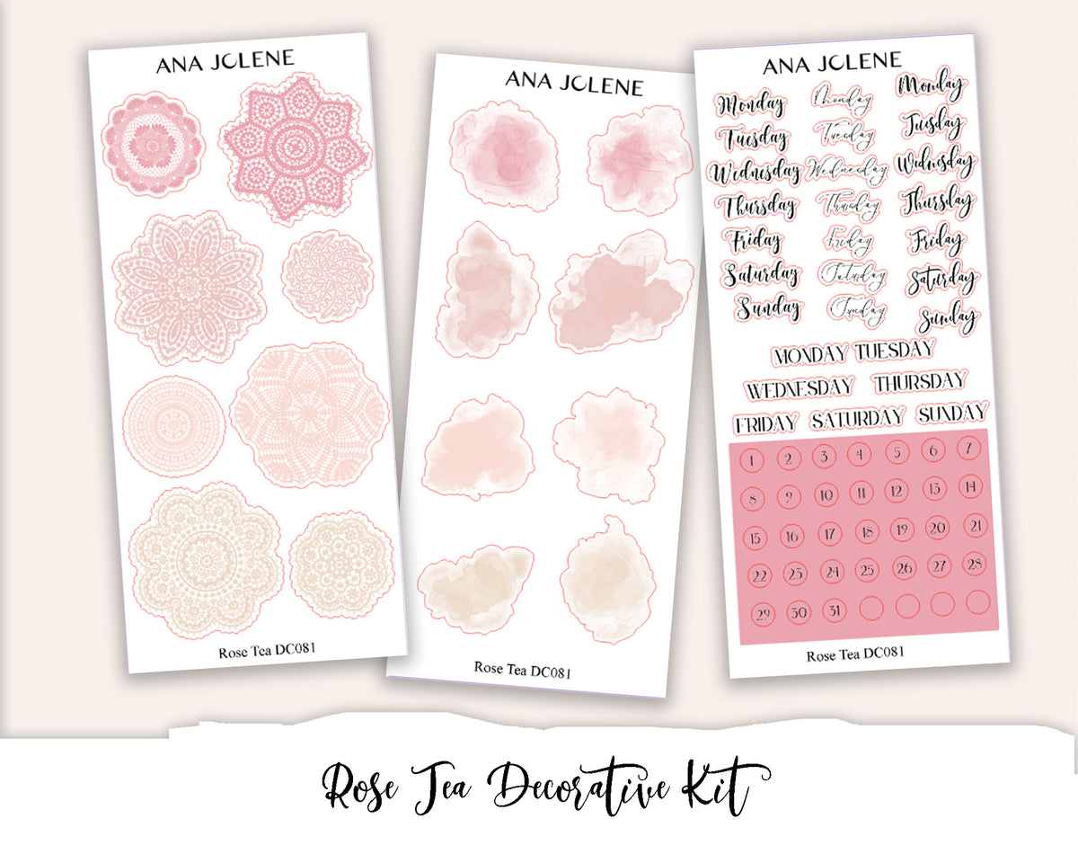 ROSE TEA Decorative Planner Sticker Kit