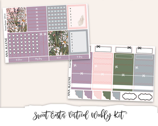 SWEET EASTER Planner Sticker Kit (Vertical Weekly)