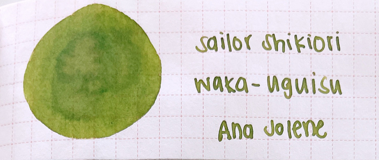 Sailor Shikiori Fountain Pen Ink Samples