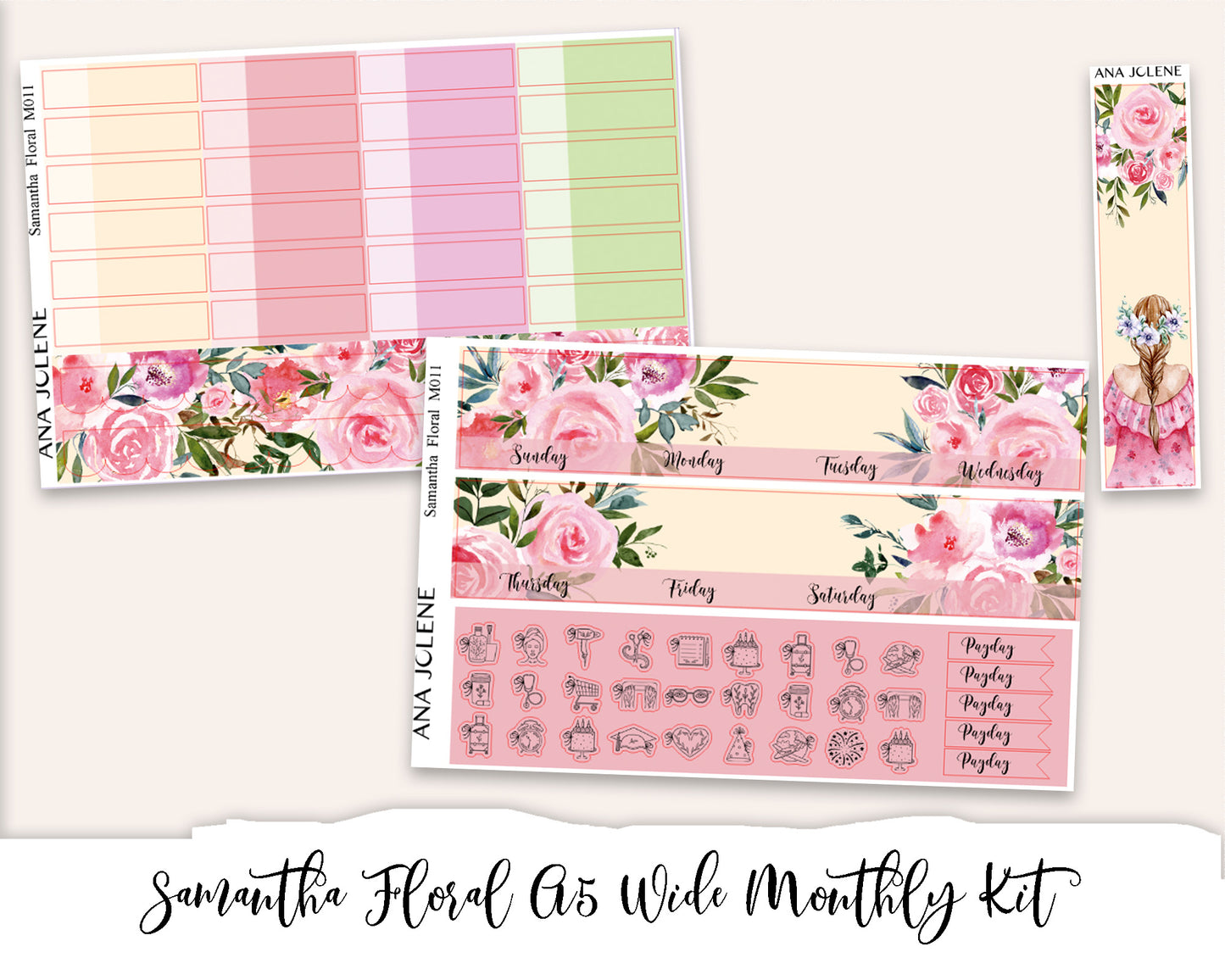 Monthly Kits for A5Wide inserts Bundle 2