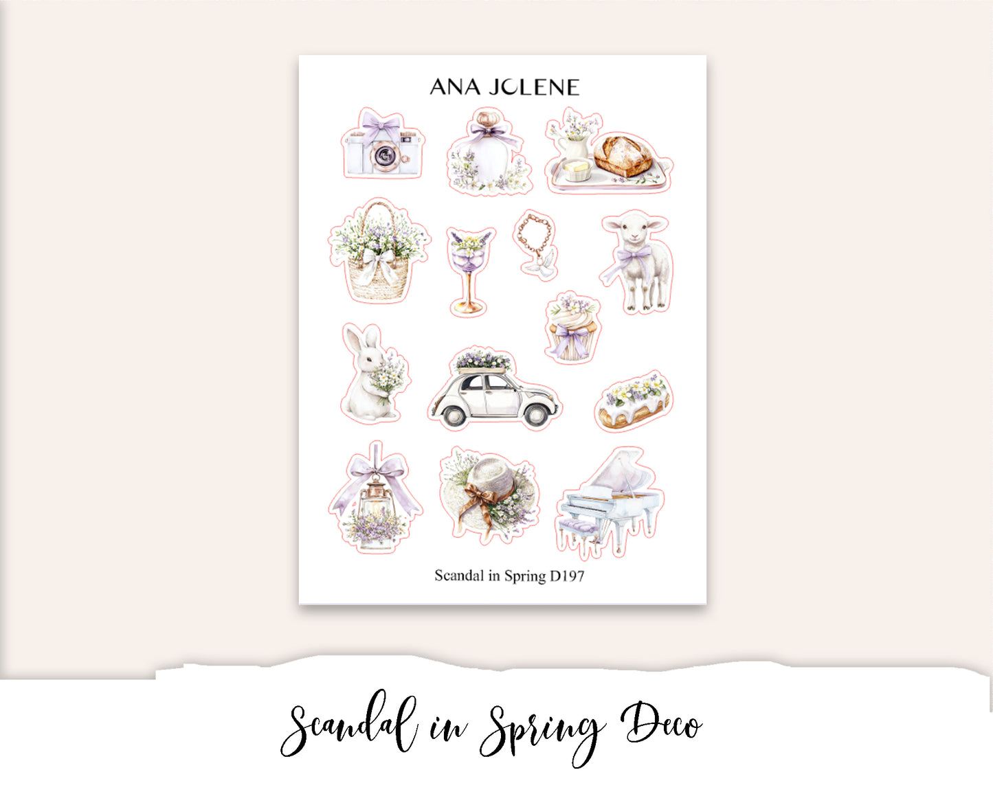 SCANDAL IN SPRING Planner Sticker Kit (Vertical Weekly)