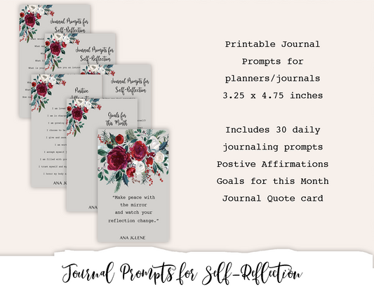 Journal Prompts for Self-Reflection Printable