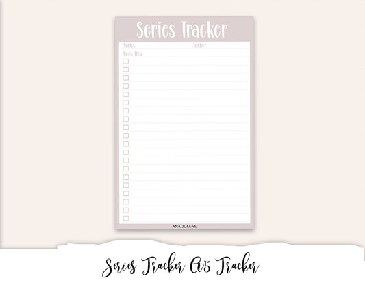 Series Tracker Full Page Sticker - A5 Reading Journal