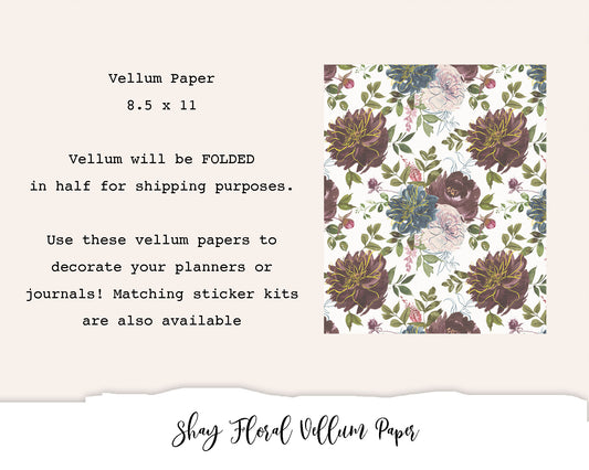 Shay Floral Vellum Paper