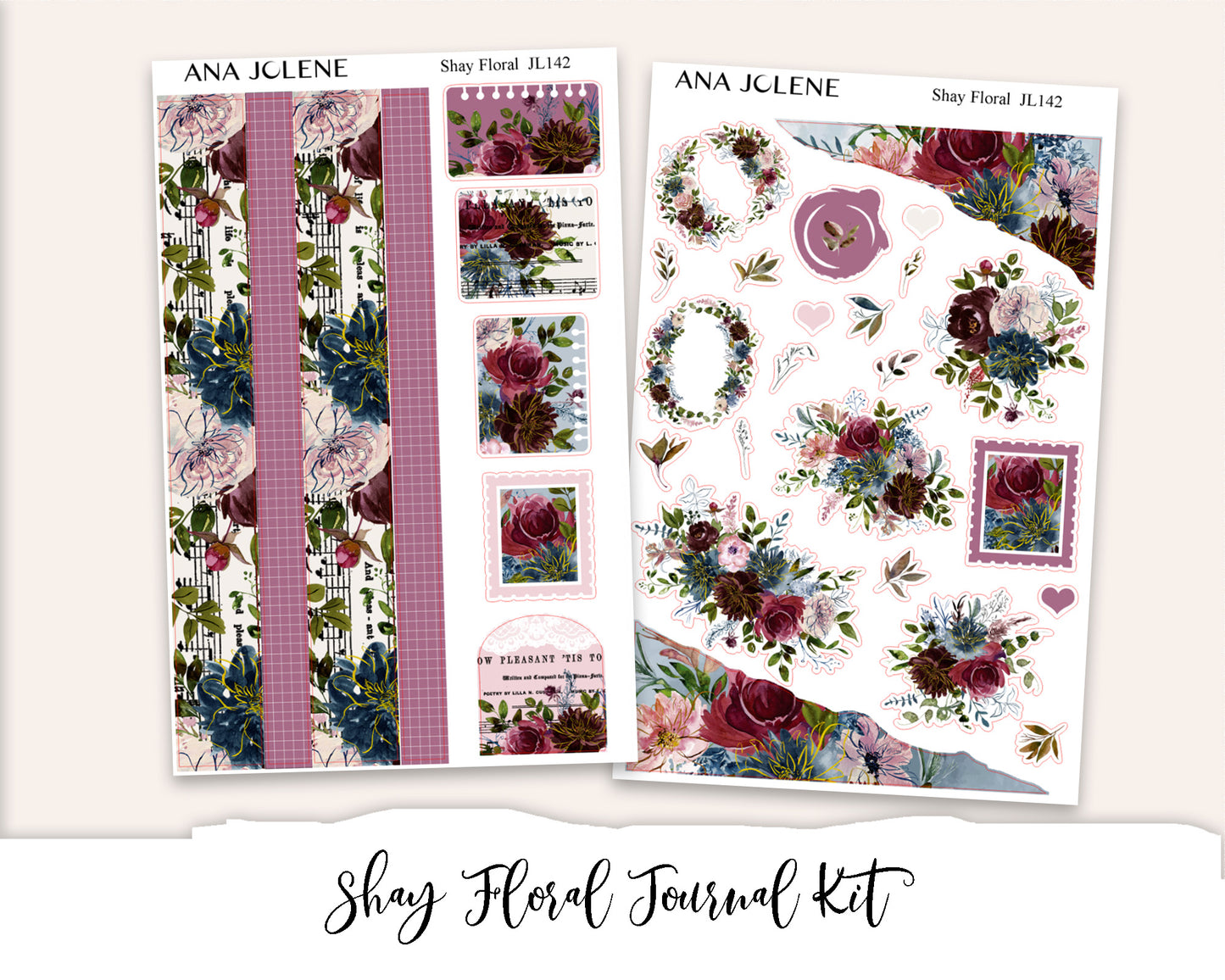 SHAY FLORAL Full Journal Sticker Kit