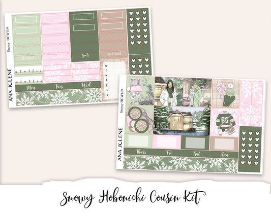 SNOWY Hobonichi Cousin Weekly Planner Sticker Kit