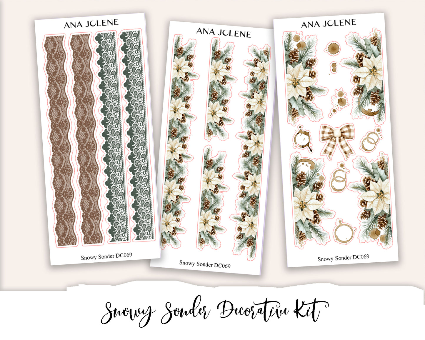 SNOWY SONDER  Decorative Planner Sticker Kit