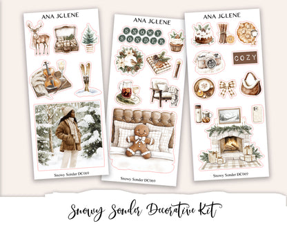 SNOWY SONDER  Decorative Planner Sticker Kit