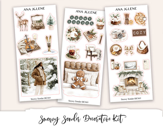 SNOWY SONDER  Decorative Planner Sticker Kit