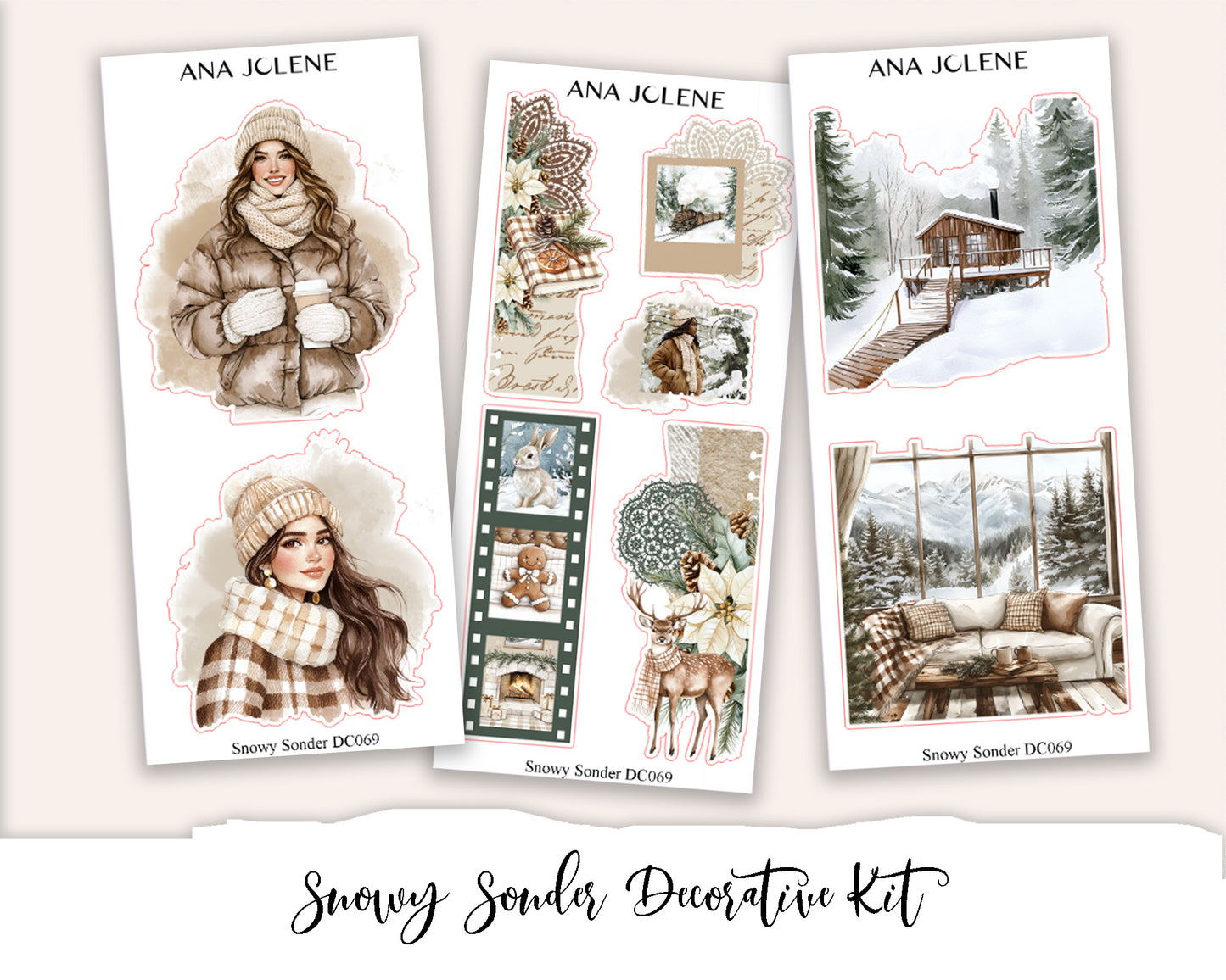 SNOWY SONDER  Decorative Planner Sticker Kit