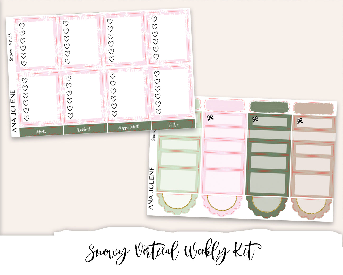 SNOWY Planner Sticker Kit (Vertical Weekly)