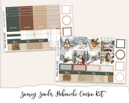 SNOWY SONDER Hobonichi Cousin Weekly Planner Sticker Kit