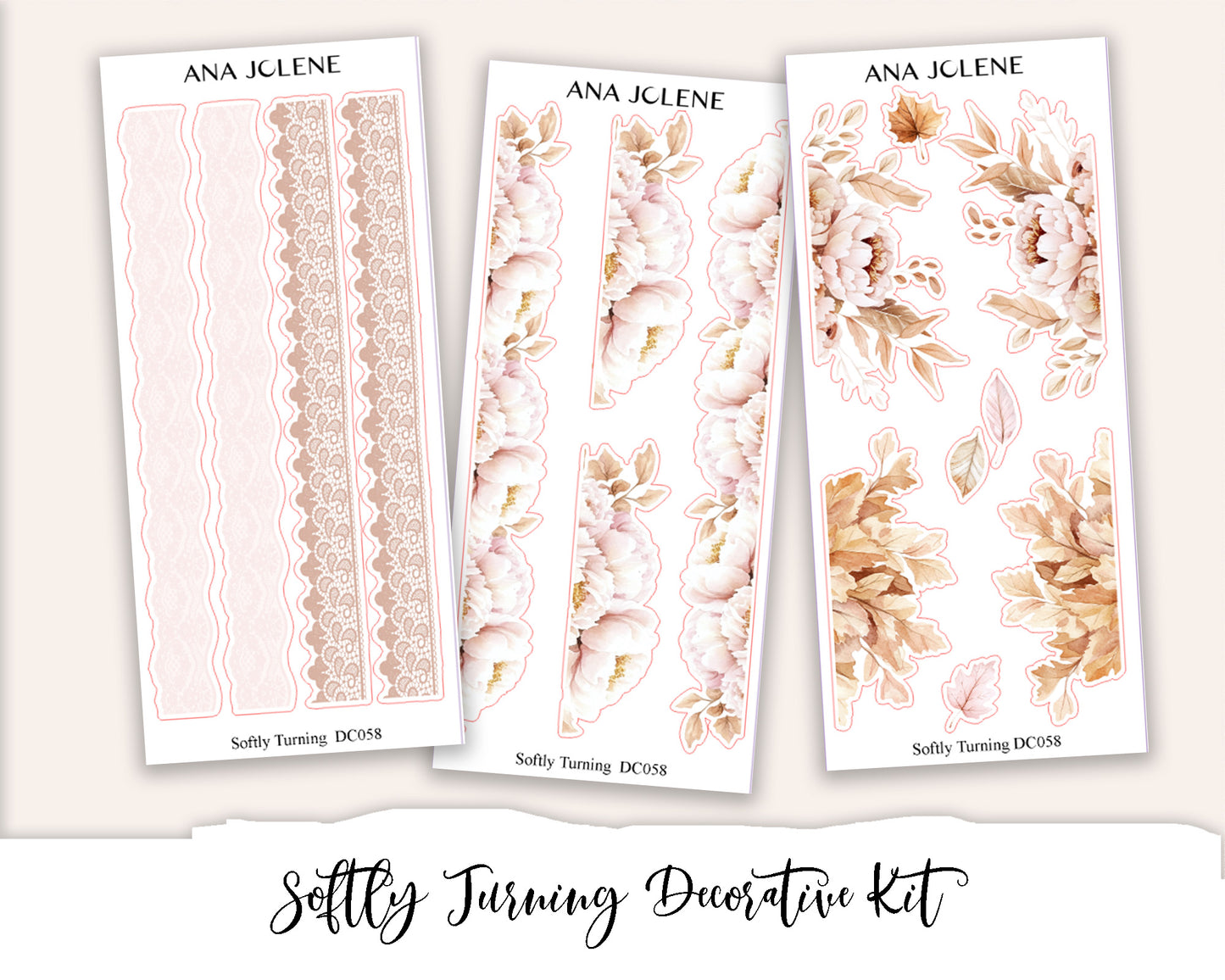 SOFTLY TURNING Decorative Planner Sticker Kit
