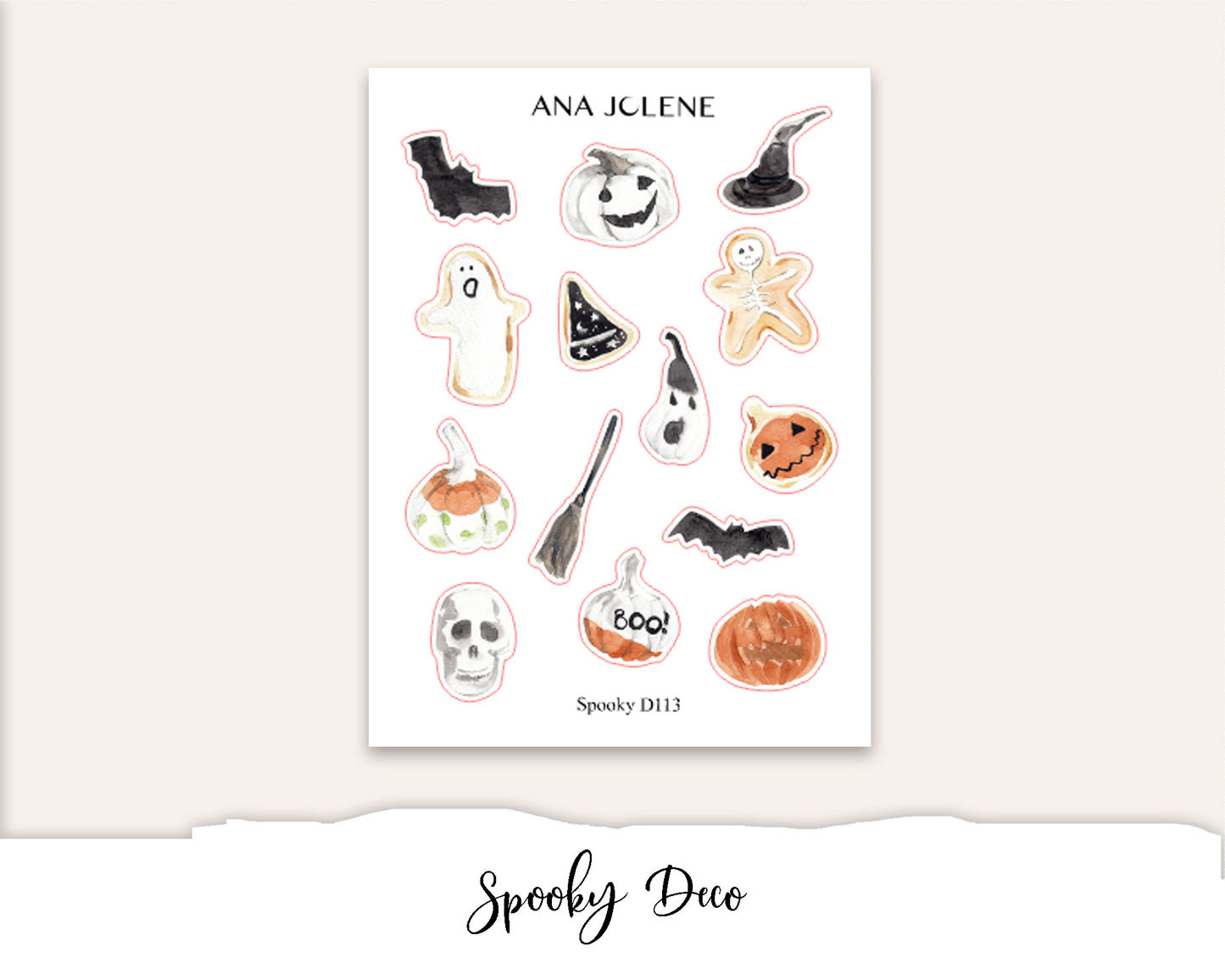 SPOOKY Mini Journal Sticker Kit