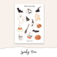 SPOOKY Hobonichi Cousin Weekly Planner Sticker Kit