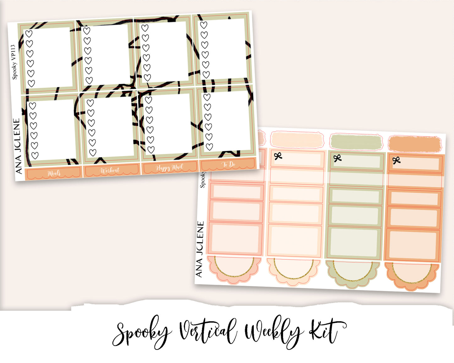 SPOOKY Planner Sticker Kit (Vertical Weekly)