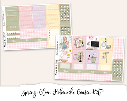 SPRING CLEAN Hobonichi Cousin Weekly Planner Sticker Kit