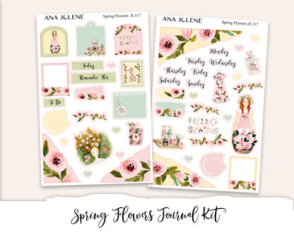 SPRING FLOWERS Mini Journal Sticker Kit